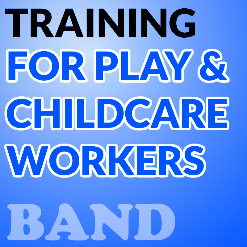 Training for Childcare & Playwork in Bristol, page logo against a blue background